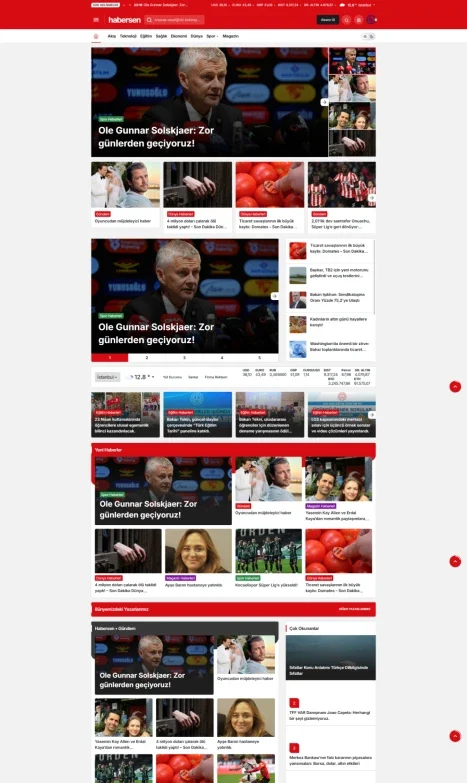 Haber Sitesi Web Tasarımı referans görseli