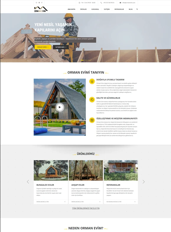 Ormanevim web sitesi referans görseli