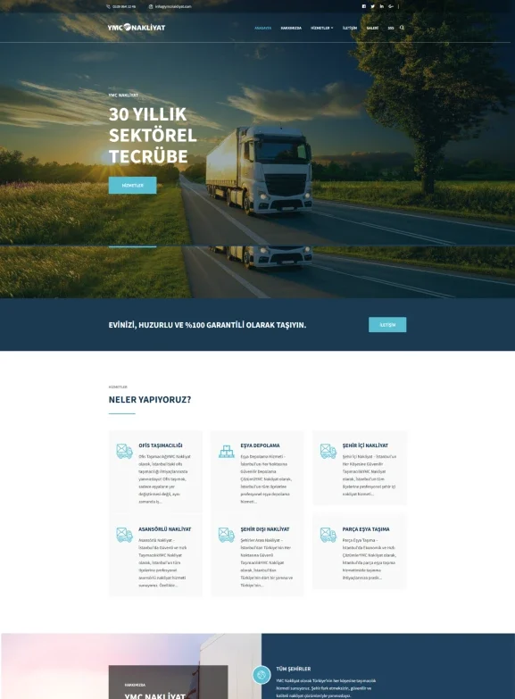 Ymcnakliyat web sitesi referans görseli