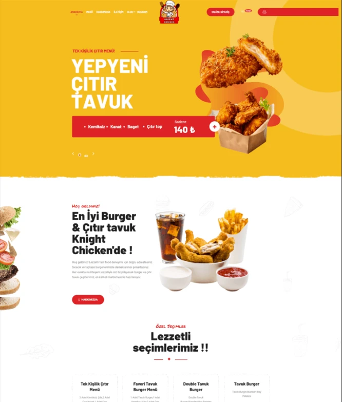 Knightchicken web sitesi referans görseli